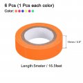 Uxcell 6rolls Neon Gaffers Cloth Tape 0 Inch X 16 5 Ft Glow In The Dark Fluorescent Adhesive Black Light For Party Home