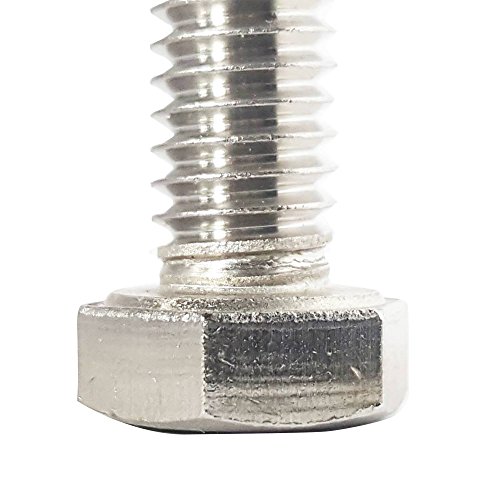 1 2-13 X 4-1 2 Hex Head Cap Screw Bolts External Drive Stainless Steel 18-8 Full Thread Bright Finish Flat Point Quantity 5