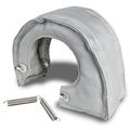 T4 Stainless Steel Knitted Mesh Turbocharger Heat Shield Wrap Blanket Silver