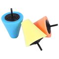 Zfe 3pcs 1 4 6mm Shank Sponge Cone Metal Polishing Foam Pad Wool Buffing Ball For Automotive Car Wheels Carefor