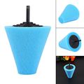 Zfe 3pcs 1 4 6mm Shank Sponge Cone Metal Polishing Foam Pad Wool Buffing Ball For Automotive Car Wheels Carefor