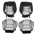 Wflnhb Artificial Leather Front Driver And Passenger Side Bottom Top Lean Back Seat Cover Black Replacement For Honda Accord