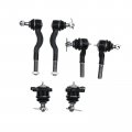 Set Of 6 Front Upper Ball Joint Inner Outer Tie Rod End For Mitsubishi Montero 1992-2000 Sport 1997-2004