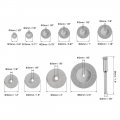 Uxcell 10pcs 16mm-60mm Diamond Coated Rotary Cut Off Grinding Wheel Discs With 20pcs 1 8 Mandrel
