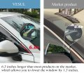 Vesul Compatible With Cr-v Crv 2023 2024 Lx Ex Ex-l Tape On Extended Window Deflector Rain Guard Vent Visor Shield Cover 304