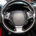 Carbon Fiber Look Steering Wheel Cover Molding Trims Accessories For 2014 2015 2016 2017 2018 Chevrolet Corvette C7 Big One