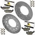Caltric Front Rear Brake Disc Pads Compatible With Honda Vtx1300c Vtx1300s Vtx1300r Vtx1300t 2003 2004 2005 2006 2007 2008 2009