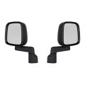 Door Mirror Pair For Jeep Wrangler 2003 2004 2005 2006 Driver And Passenger Side Manual Non Heated Textured Replacement 
