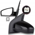 Ocpty Black Driver Side View Mirror Smooth With Power Adjustment Non-folding Non-heated Compatible For 2007-2012 Nissan Sentra
