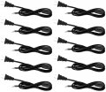 Black Lamp Cord With Rotary Switch Polarized Plug Stripped Ends Ready For Wiring And Repairing Lamps 6 Ft 10 Pack