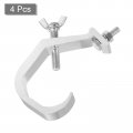 Uxcell Light Truss Clamps 0 8 W Stage Lighting Pipe C Clamp Pure Aluminum For 1 57-2 05 Od Tube Max Load 35lb 4pcs