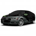 Waterproof Car Cover For 2008 2023 Audi A4 S4 Sedan 6 Layer All Weather Full With Zipper Door Windproof Bands Snow Rain Dust 