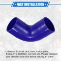 Vekauto 90 Degree Elbow Coupler Silicone Hose 76mm 2 99 Id 125mm Length Intercooler Tube Universal For Car Engine Durable Blue