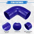 Vekauto 90 Degree Elbow Coupler Silicone Hose 76mm 2 99 Id 125mm Length Intercooler Tube Universal For Car Engine Durable Blue