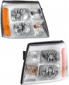 Evan Fischer Driver And Passenger Side Headlight Set Of 2 For 2002 Cadillac Escalade Ext Gm2502232 Gm2503232 
