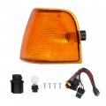 Hecasa Corner Light Compatible With Peterbilt 375 385 Trucks Turn Signal Side Marker Parking Lamp Assembly Halogen Amber Lens