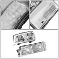 Auto Dynasty Compatible With Chevy Silverado 1st Gen 4pc Pair Of Chrome Clear Corner Headlight Smoked Lens Led Tail Light