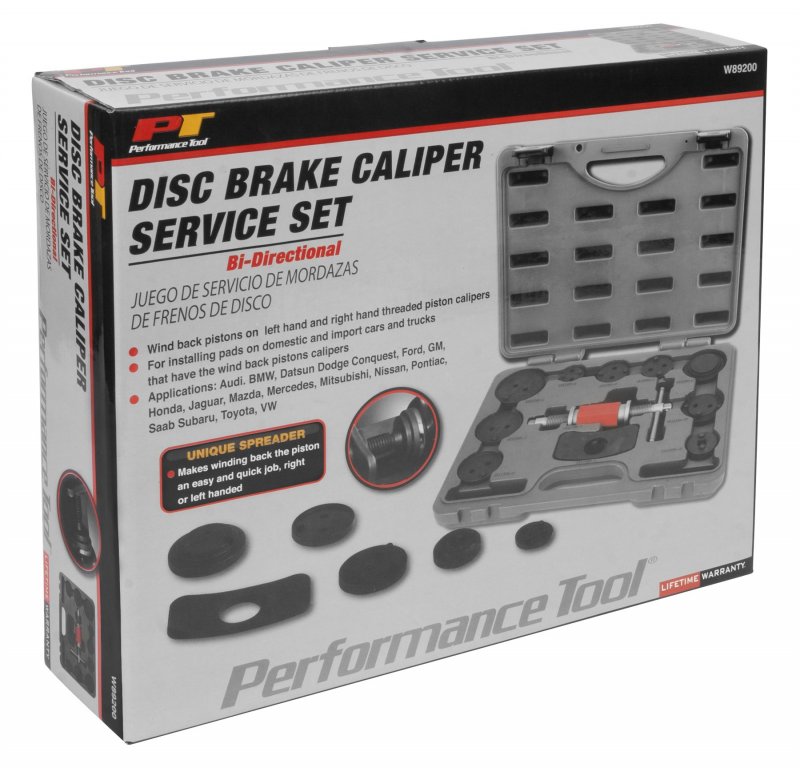 W89200 Disc Brake Caliper Service Set For Import And Domestic Vehicles Automotive Piston Compression Tool Kit Rear Brakes