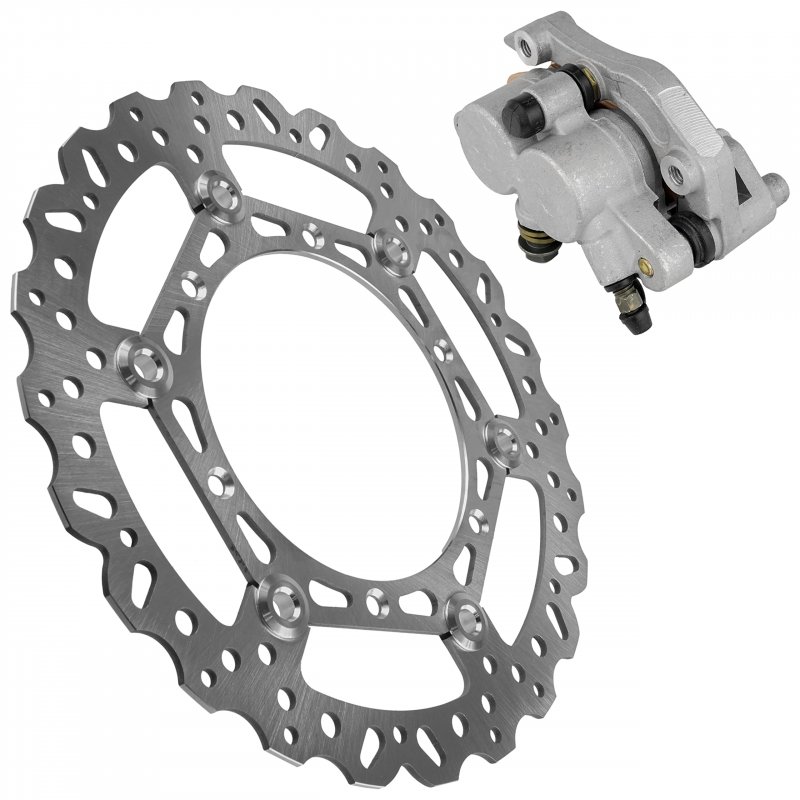 Caltric Front Brake Disc And Caliper With Pads For Yamaha Yz125 2008-2016 Yz250x 2016