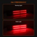 Adiil 2pcs Rear Tail Light Clear Lens 3-in-1 Led Tailamps Sequential Turn Signal Lights For 1979-1987 Chevrolet El Camino