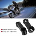 Qiilu Motorcycle Mirror Risers 10mm 8mm Rearview Adapter Kit Riser Mount Extender