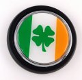Ireland Irish Flag Car Truck Black Round Grill Badge 3 5 Grille Chrome Emblem