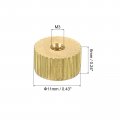 Uxcell Knurled Thumb Nuts 3pcs M3 X D11mm H6mm Brass Flat Head Blind Hole With Collar Round Knobs Fasteners For 3d Printer