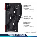 Left Driver Side Taillight Lamp W O Bulbs Fit F250 F350 Super Duty 2017-2019 Facry Taillamp O Blind Spot Monitor Model
