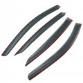 Smoke Tinted Window Visors With Chrome Trim Rain Guard Shade Deflectors For Acura Tl 2009 2010 2011 2012 2013 2014 4 Piece Set 