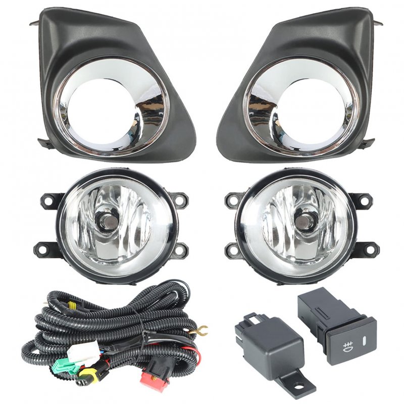 Fog Light Assembly Kit For Corolla 2011 2013 Driver And Passenger Side With H11 Halogen Bulbs Bezels Switch Wiring Harness