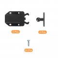 Uxcell 4 Pack Double Roller Cabinet Catches Door Latch Cupboard Closet Doors With Screws For Drawer Black
