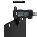 Stainless Steel License Plate Reinforce 2 Pcs Heavy-gauge Black Powder-coated 12 X 6 With Screws Caps Anti-vibration Bending