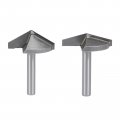 Uxcell Router Bits 6mm Shank 32mm Dia 120 Degree 150 V-groove End Mill Tungsten Steel For Cnc Woodworking Engraving Edge