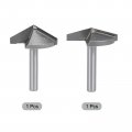 Uxcell Router Bits 6mm Shank 32mm Dia 120 Degree 150 V-groove End Mill Tungsten Steel For Cnc Woodworking Engraving Edge