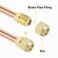Brass Pipe Fitting 1 4 Sae Male Thread X Od Flare Adapter With Copper Tube For Air Lines Conditioner Refrigeration Hvac Systems