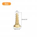 Uxcell Brass Wood Screws 20pcs M5 X 20mm Slotted Drive Flat Head Self Tapping Screw Countersunk For Woodworking Furniture