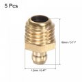 Uxcell Brass Straight Grease Fitting M12 X 1 5mm Thread Hydraulic Accessories 5pcs