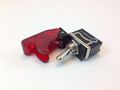 Medium Duty On On Toggle Switch With Position Cover 6 Post Transparent Red 