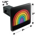 Distressed Pride Rainbow Lgbtq Tow Trailer Hitch Cover Plug Insert 1 25 In Heavy Duty Abs Plastic Black Square Design