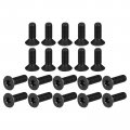 Uxcell M6-1 0x20mm Flat Head Torx Anti Theft Machine Screws 100pcs 10 9 Grade Alloy Steel Drive Countersunk Full Thread Black
