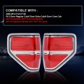 Tail Lights For Ford F150 2009 2010 2011 2012 2013 2014 Rear Brake Lamp Assembly Pair Red Lens Chrome Trim Halogen Fits Regular