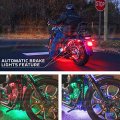 Ledglow 14pc Bluetooth Advanced Million Color Led Motorcycle Accent Underlow Lighting Kit Smartphone App Dual Zone Brake Lights