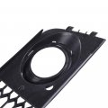 G-plus Glossy Front Bumper Fog Light Lamp Mesh Grill Grille Compatible With Audi A4 B8 2008 2009 2010 2011 2012 Cover