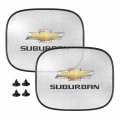 Ipick Image For Chevrolet Suburban Logo Car Side Window Mesh Sun Shades Baby Children Uv Protection 2 Pack