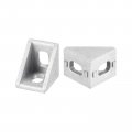 8set Inside Corner Bracket Gusset Kits 20x20x17mm 2020 Angle Connector For European Series Aluminum Profile Silver 16 X T-slot 