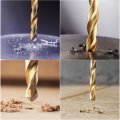 Uxcell 2 3mm Drill Bits High Speed Steel Straight Shank 52mm Length Twist Bit Fully Ground Titanium Coated 6 Pcs