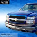 Black Stainless Steel Egrille Billet Grille Grill for 02-05 Chevy Silverado 1500 Avalanche 