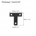 Uxcell T Shape Bracket 40x40x1mm Carbon Steel Flat Repair Plates For Joint Fastener Furniture Construction 24pcs With Screws
