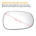 Car Rearview Right Passenger Side Mirror Glass Replacement W Backing Plate Convex Heated White For Nissan Micra 2002-2009
