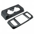 X Autohaux 2 Pcs Abs Carbon Fiber Pattern Rear Drain Cup Holder Cover Exhaust Air Outlet For Ford F-150 2015 2016 2017 2018